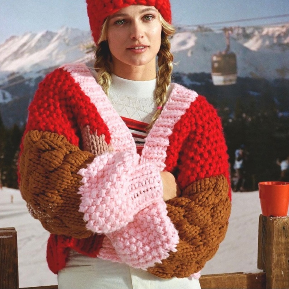 Vicky knits for Anthropologie chunky knit sweater cardigan